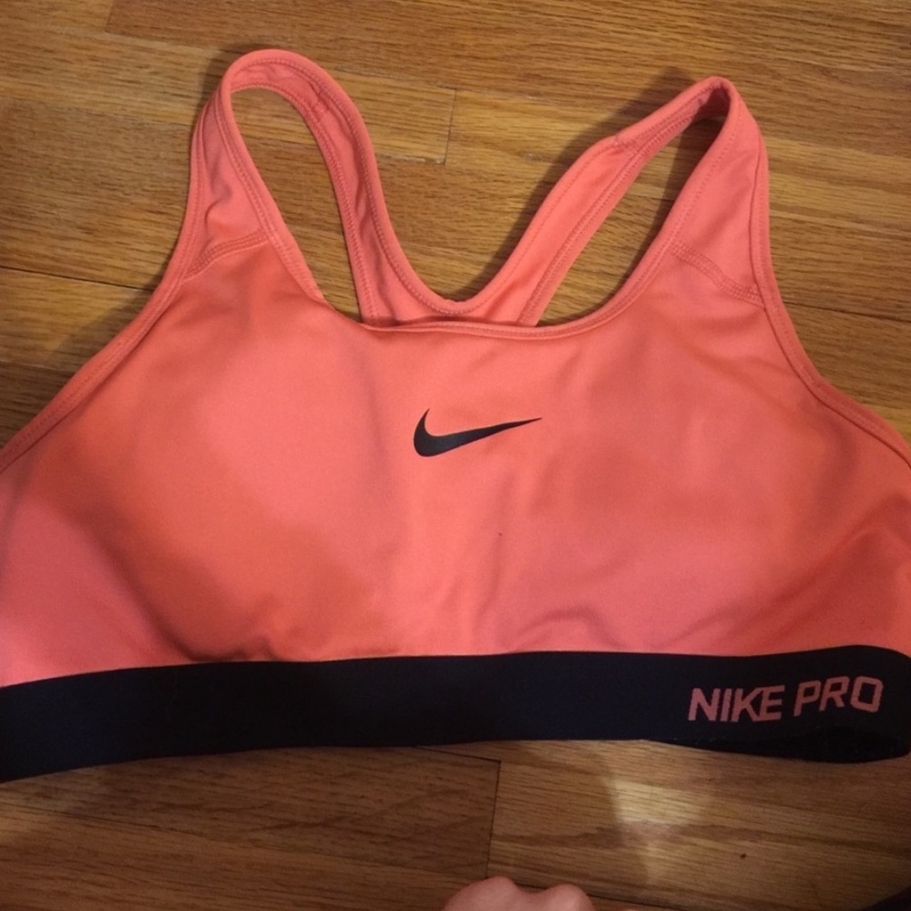 Nike orange sports bra